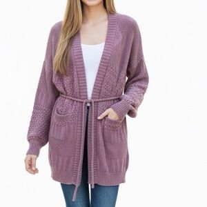 Maurice’s Mauve Pink Knit Cardigan Sweater- XL